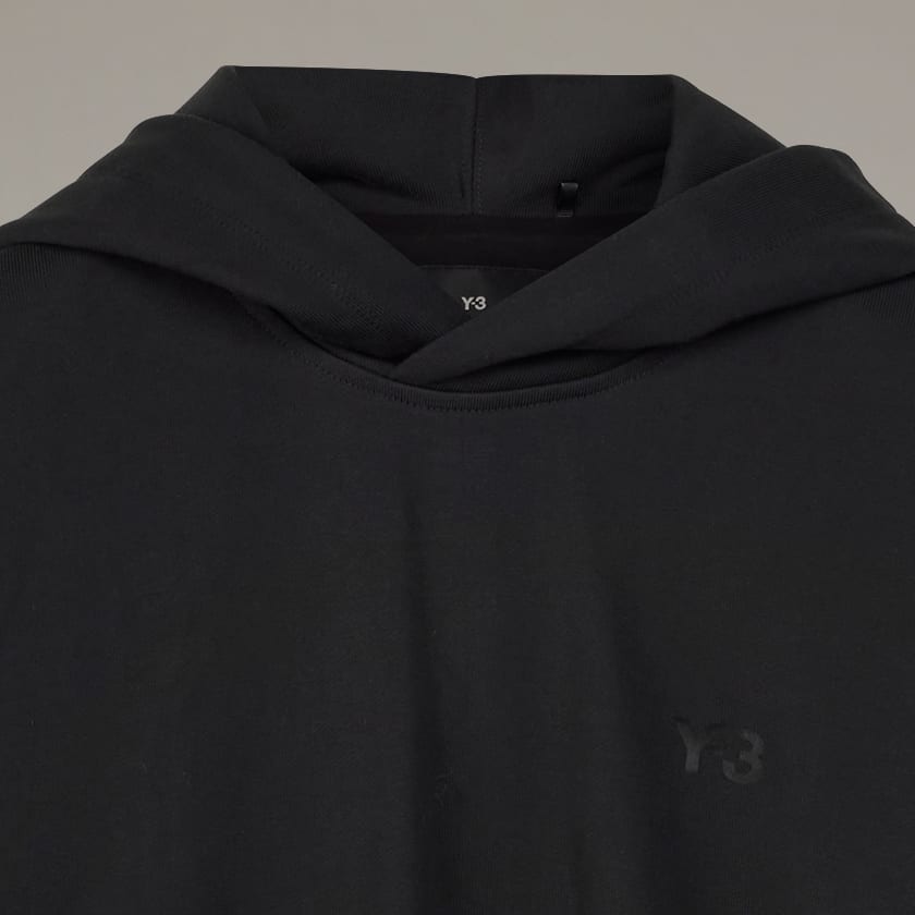 Black Y-3 French Terry Boxy Hoodie
