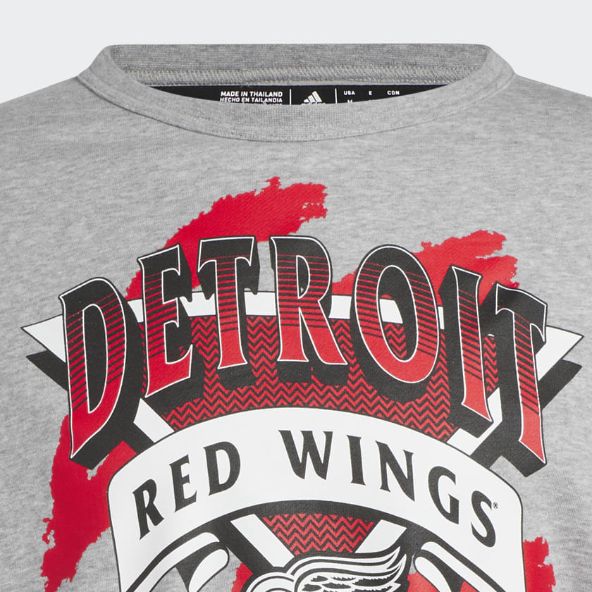 adidas Red Wings Vintage Crew Sweatshirt Grey Men's Hockey 70