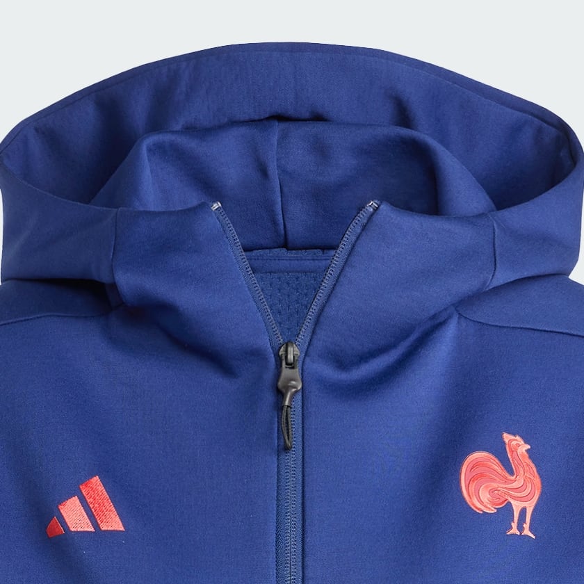 Blue France Travel Z.N.E. Full-Zip Hooded Track Top