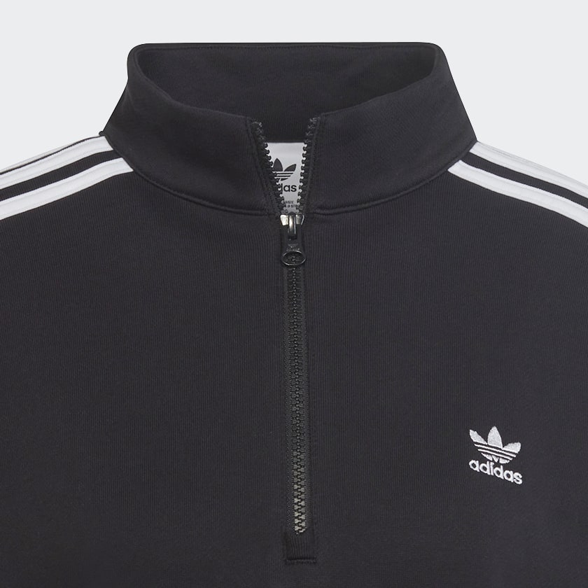 adidas adicolor Trefoil Quarter-Zip Sweatshirt Black Free