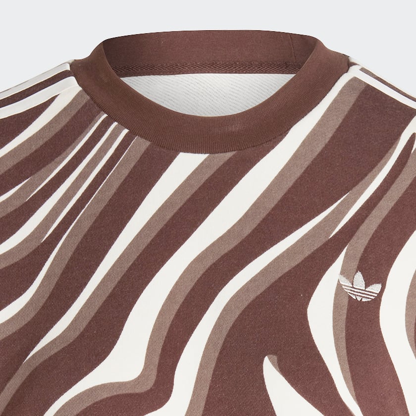 Braun Abstract Allover Animal Print Sweatshirt