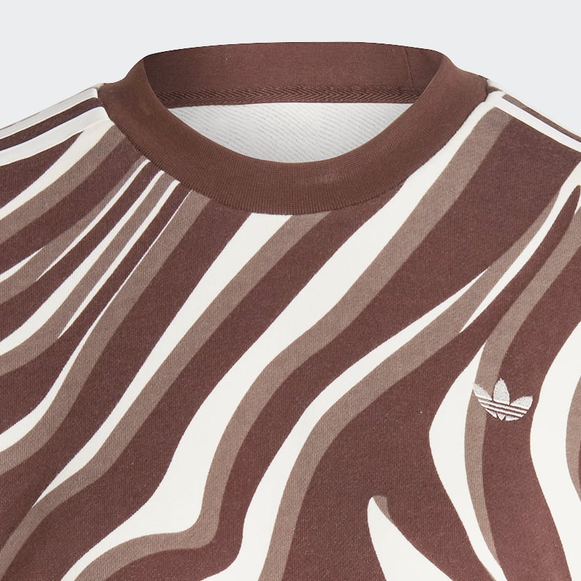 Brown Abstract Allover Animal Print Sweatshirt