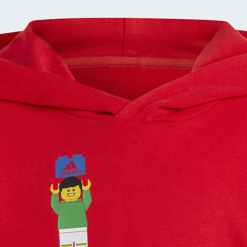 Rouge Sweat-shirt à capuche adidas x Classic LEGO®