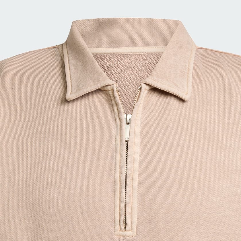 Brown All SZN French Terry Washed Half-Zip