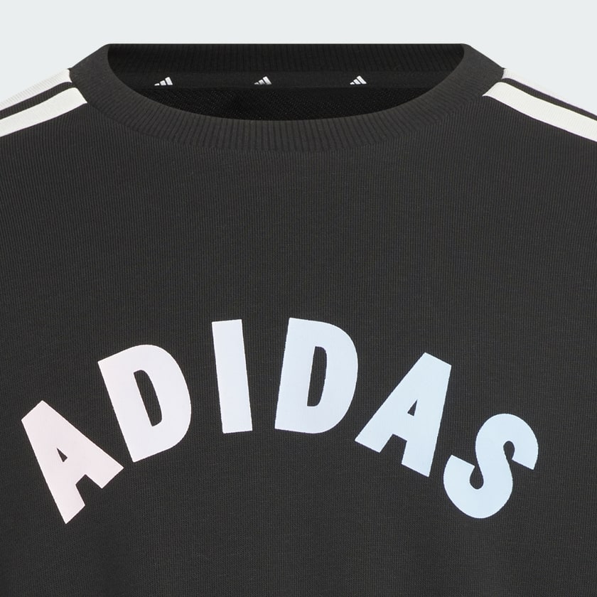 ブラック ガールズ スウェット ルーズフィット クルーネック プルオーバー キッズ