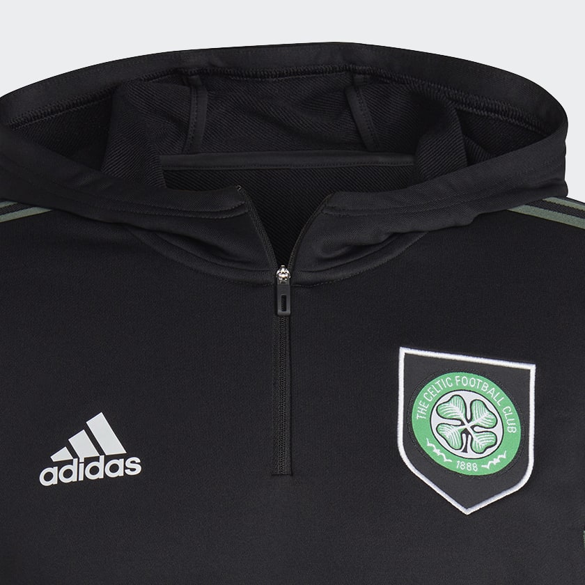 Black Celtic FC Condivo 22 Hooded Track Top