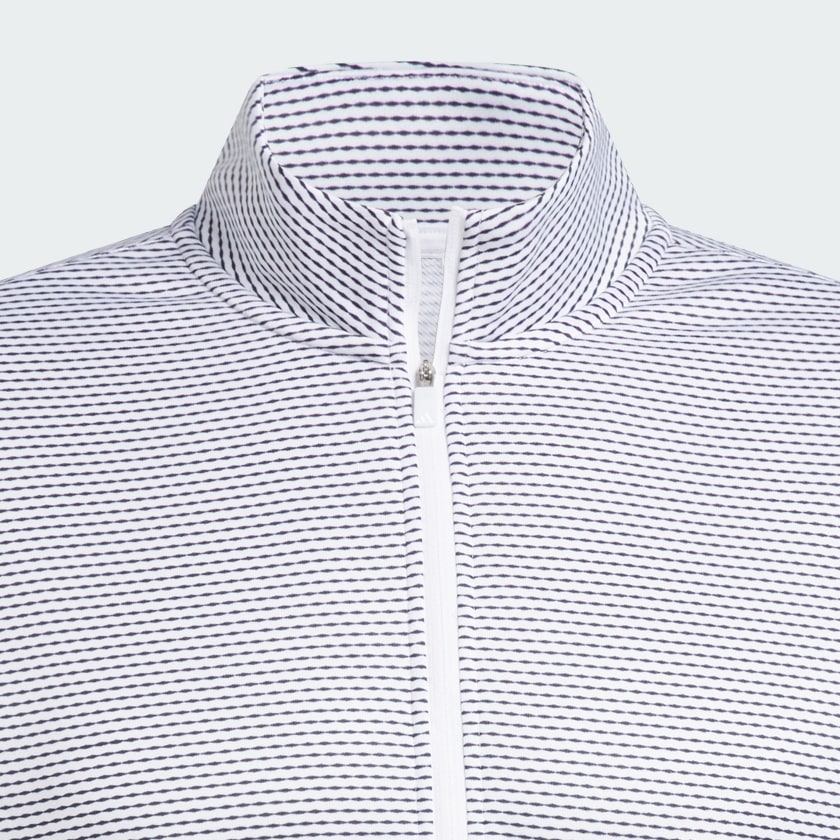 Blanco Sudadera Performance Estampada con Cierre Corto