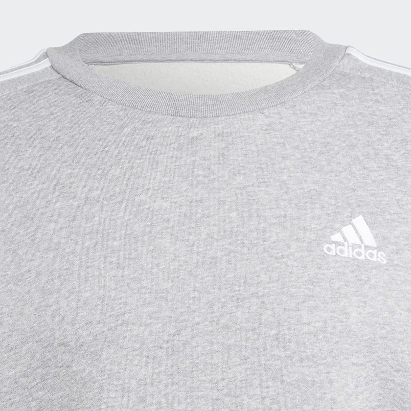 Grey Essentials Fleece 3-Stripes Sweatshirt