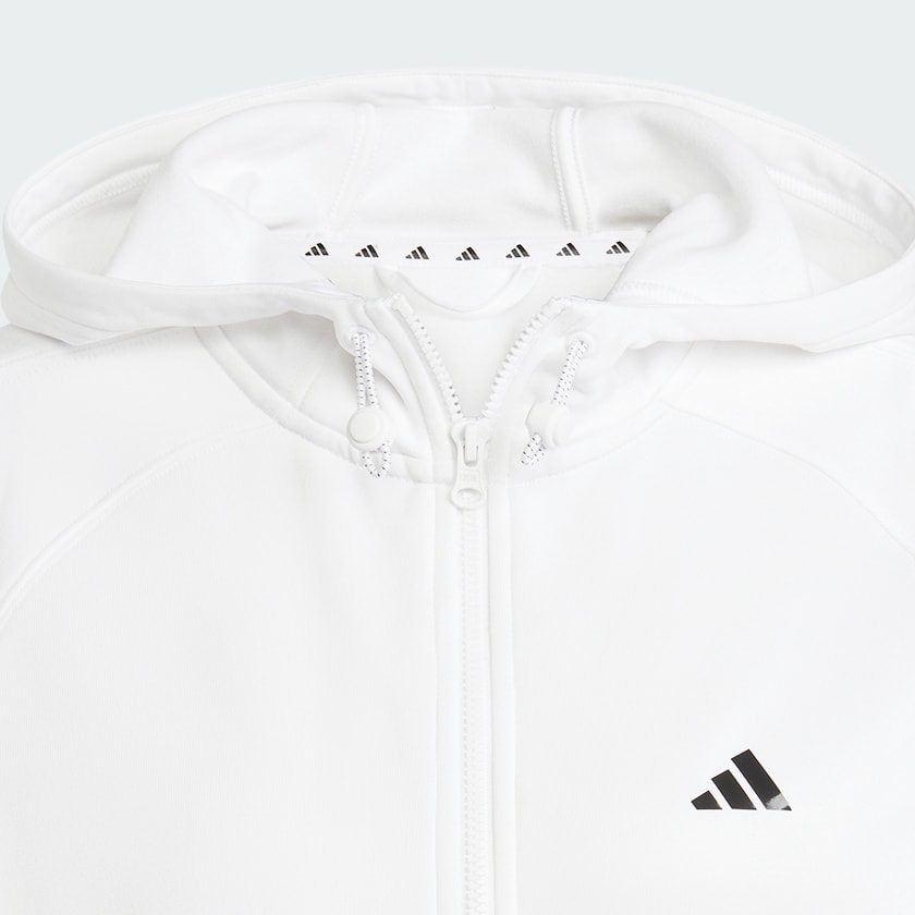 Λευκό AEROREADY Game and Go Full-Zip Hooded Fleece Jacket
