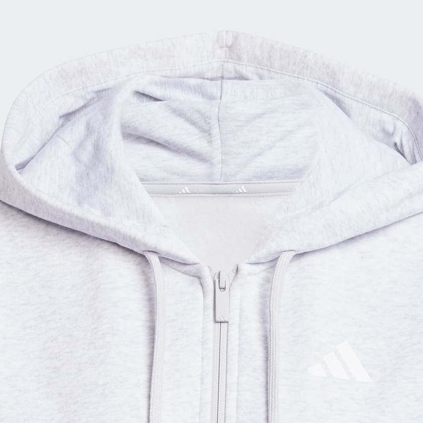 Essentials 3-Stripes Full-Zip Fleece Hoodie