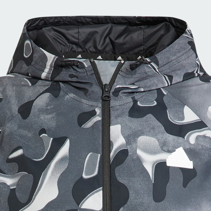 adidas Future Icons Allover Print Full Zip Hoodie Grey adidas Deutschland