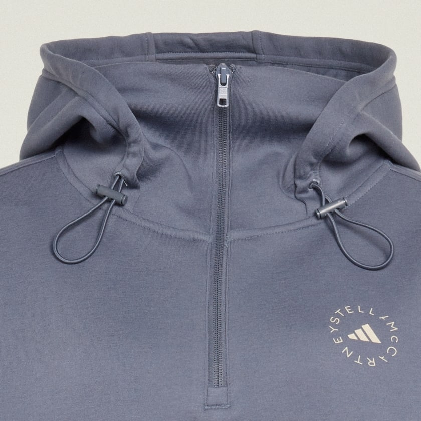 Black adidas by Stella McCartney 하프집 후디