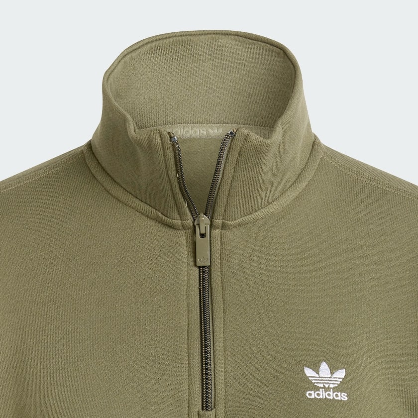 Green Essentials French Terry 1/2 Zip Sweatshirt