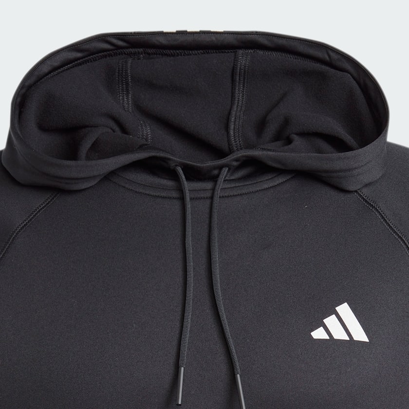 Svart Game and Go Training Small Logo 3-Stripes Hoodie