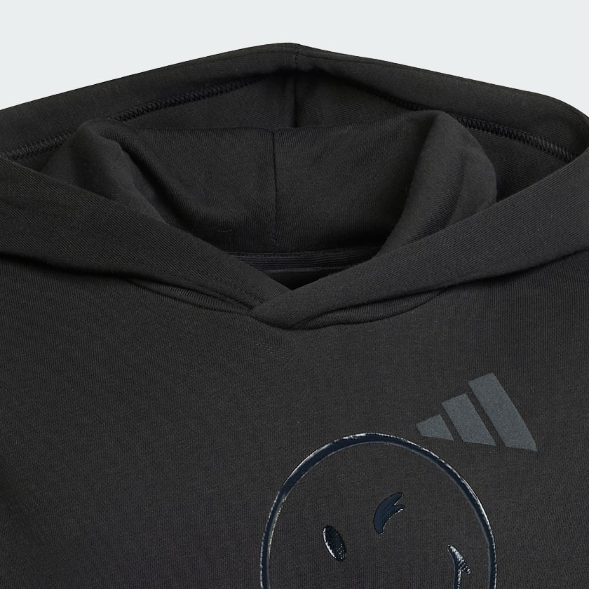 Siyah adidas X Smileyworld Çocuk Kapüşonlu Üst