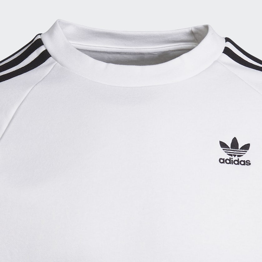 Λευκό Adicolor Classics 3-Stripes Crew Sweatshirt