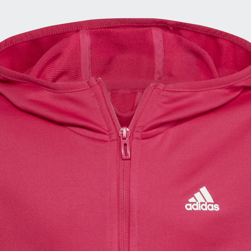 Rozowy adidas Designed To Move 3-Stripes Full-Zip Hoodie