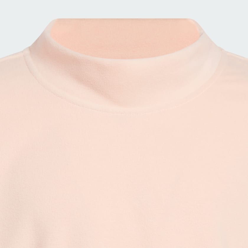 roze Fleece Mock Pullover Kids