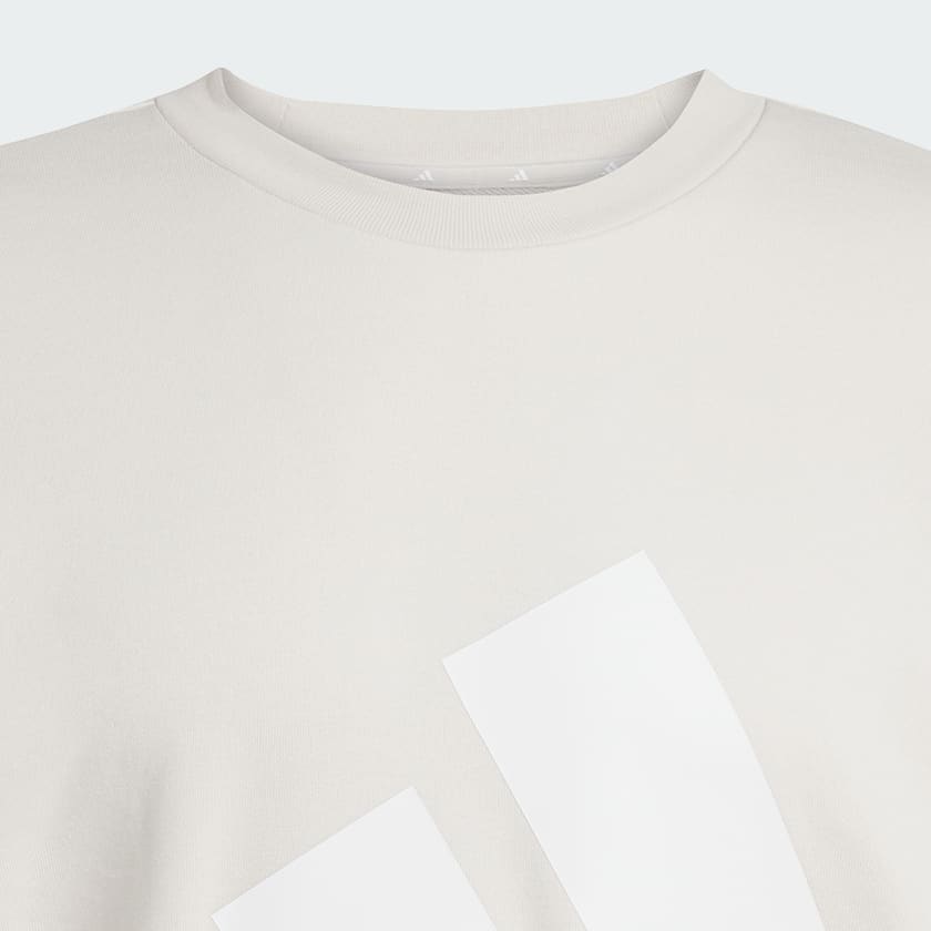 Beige Chompa Essentials Logo Grande Felpa Francesa