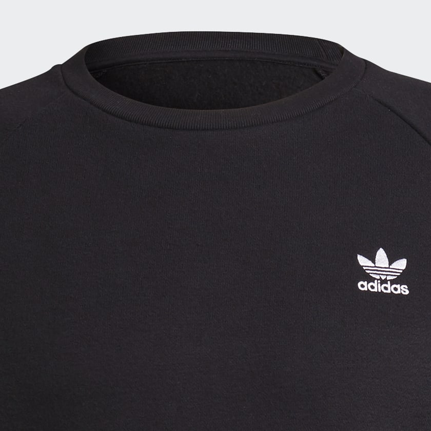 Μαύρο Adicolor Essentials Trefoil Crewneck Sweatshirt