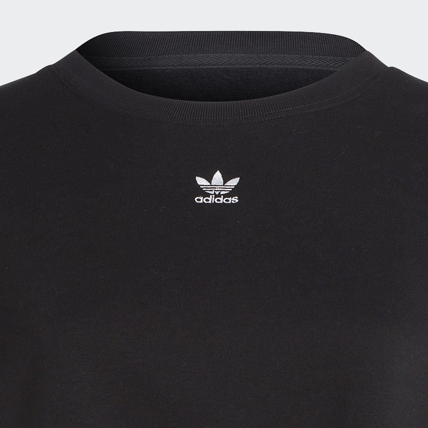 Black Adicolor Essentials Crew Sweatshirt (Plus Size)