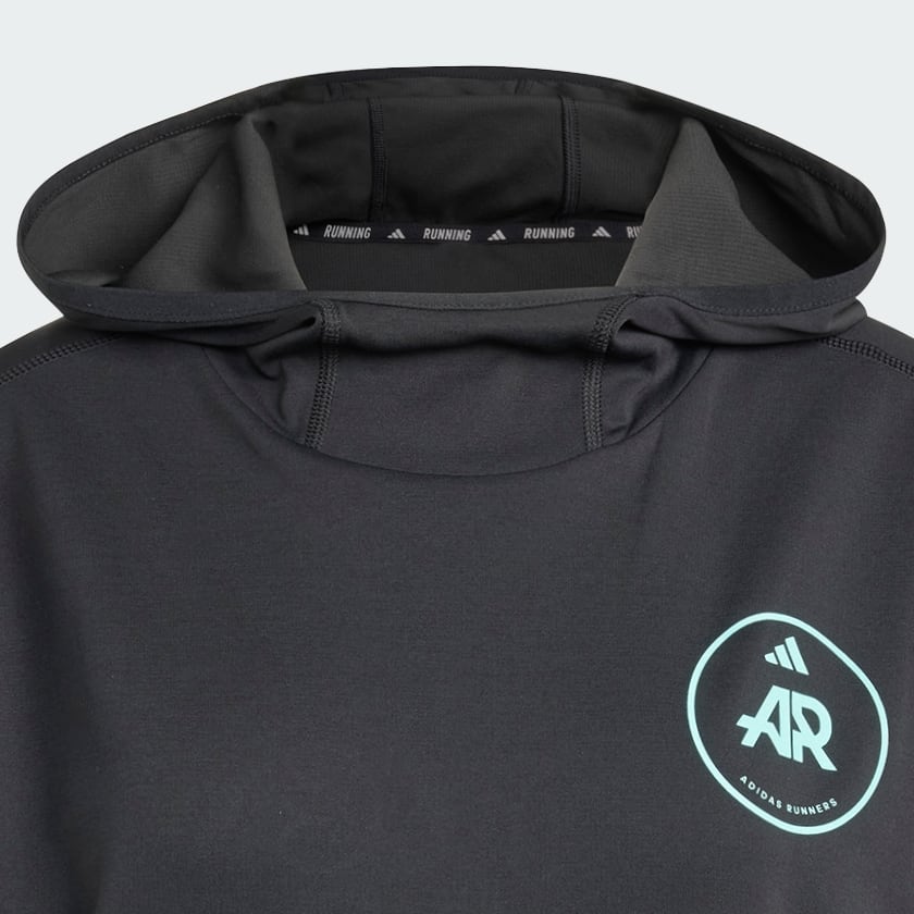 Zwart Own the Run Runners Hoodie (Uniseks)