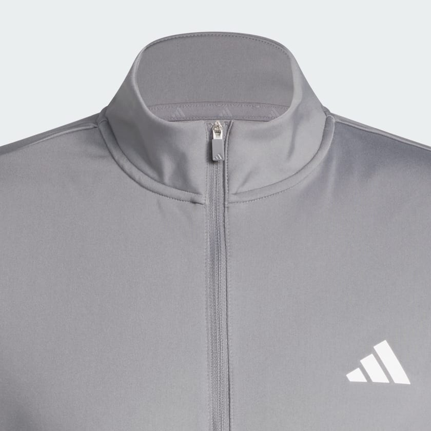 Gris SUDADERA PERFORMANCE 3 FRANJAS DE CIERRE CORTO