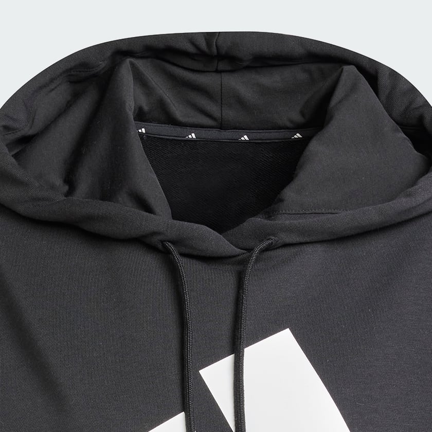 Negro Polera con capucha Essentials Big Logo French Terry Loose