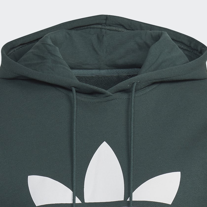 สีเขียว เสื้อฮู้ด adidas Adicolor Trefoil