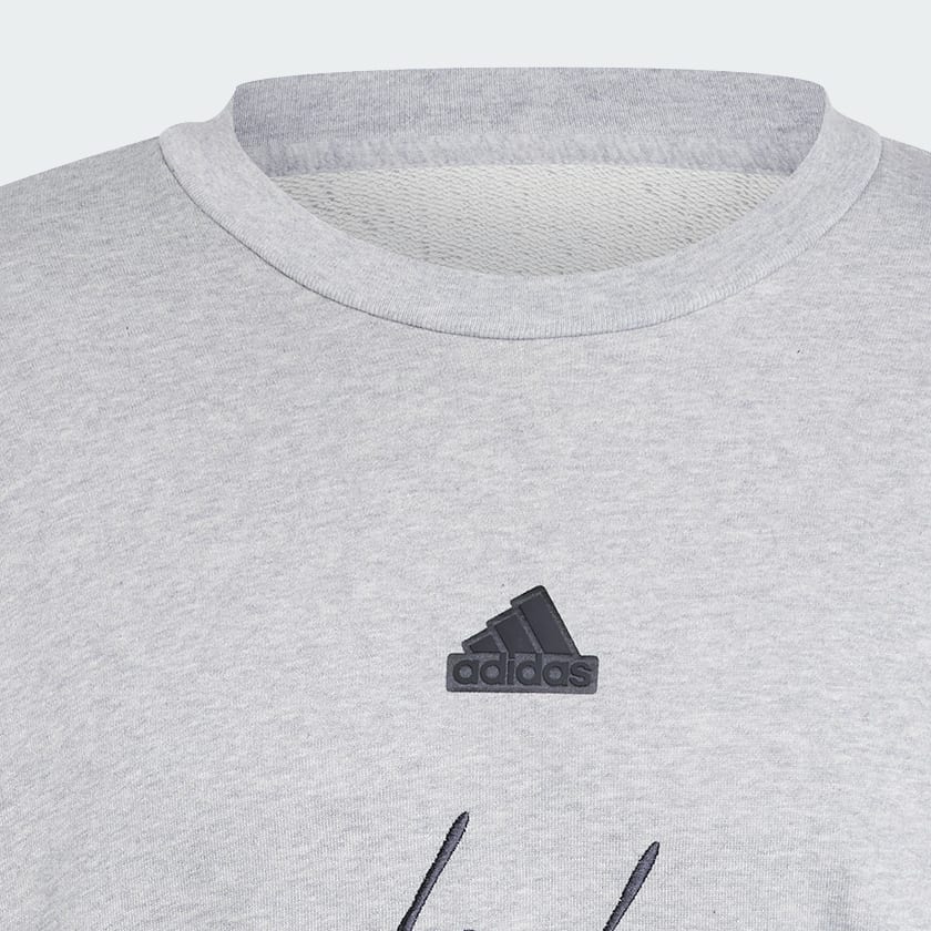 Cinzento Sweatshirt em Moletão Brand Love