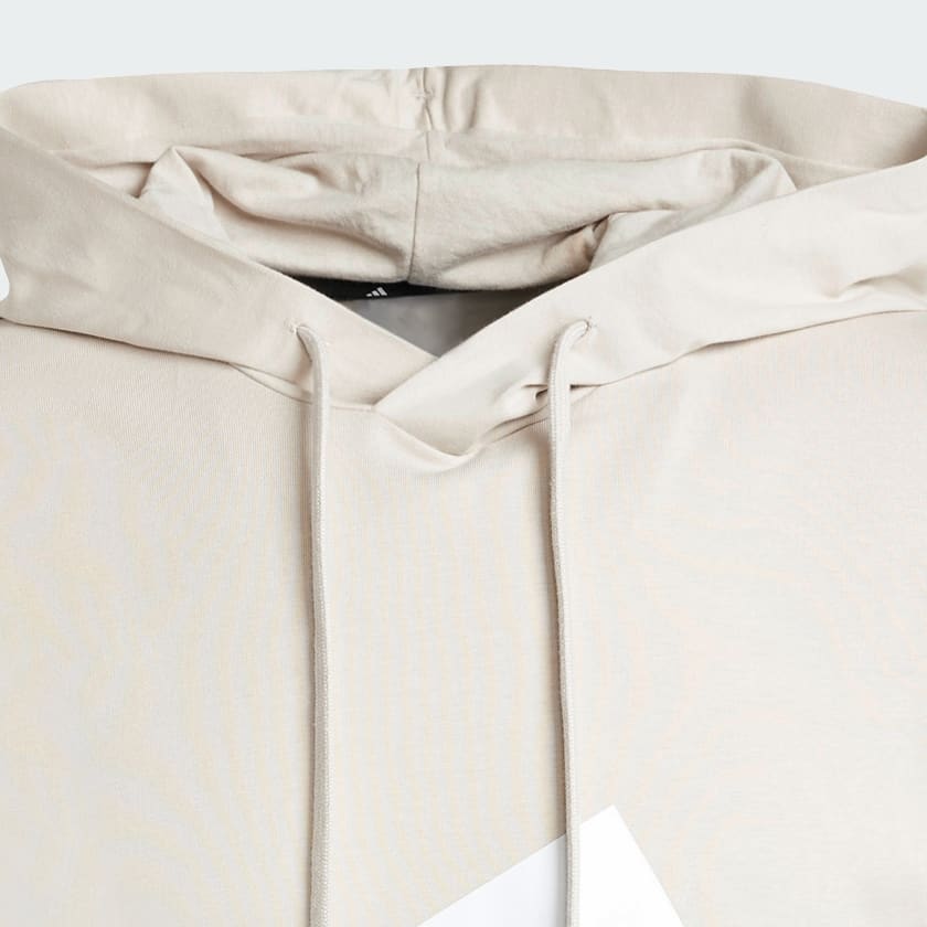 Beige Polerón con Capucha Essentials Logo Grande Tejido Jersey