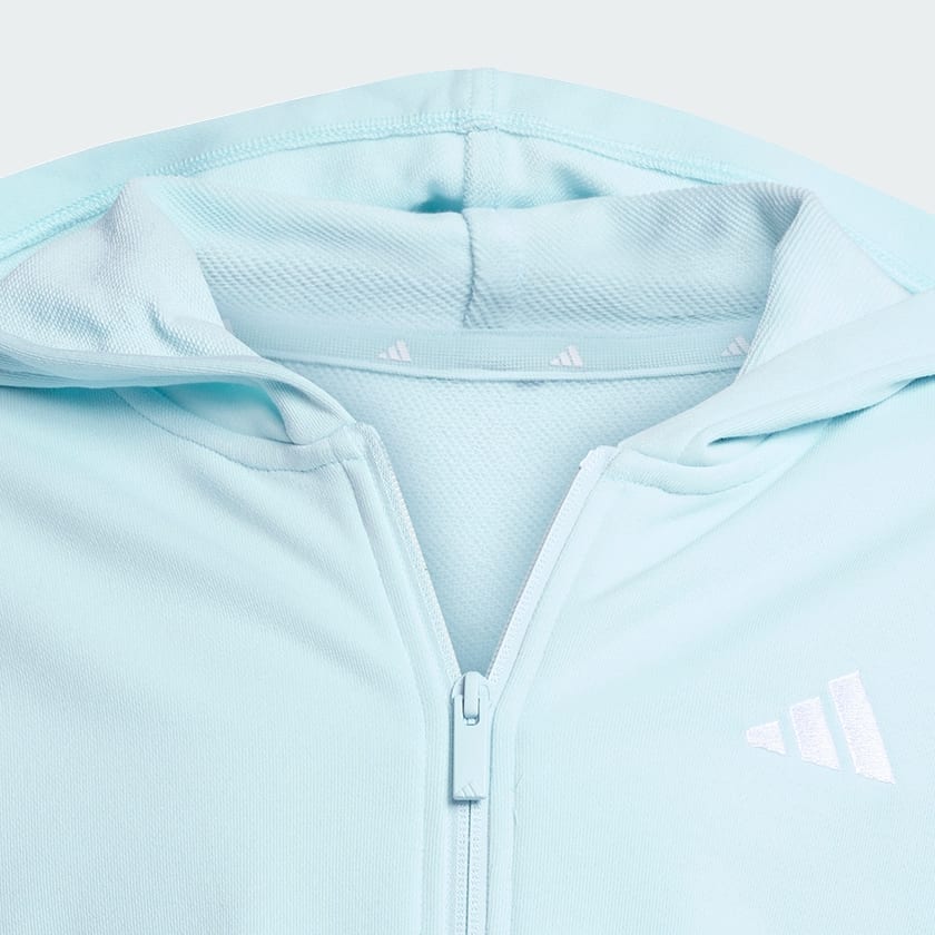 Turquoise Veste à capuche entièrement zippée Essentials Enfants
