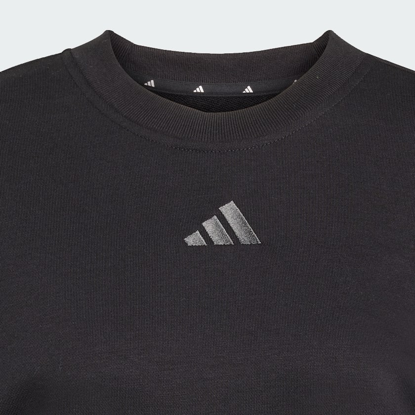 Preto Camisola em Moletão Animal 3-Stripes