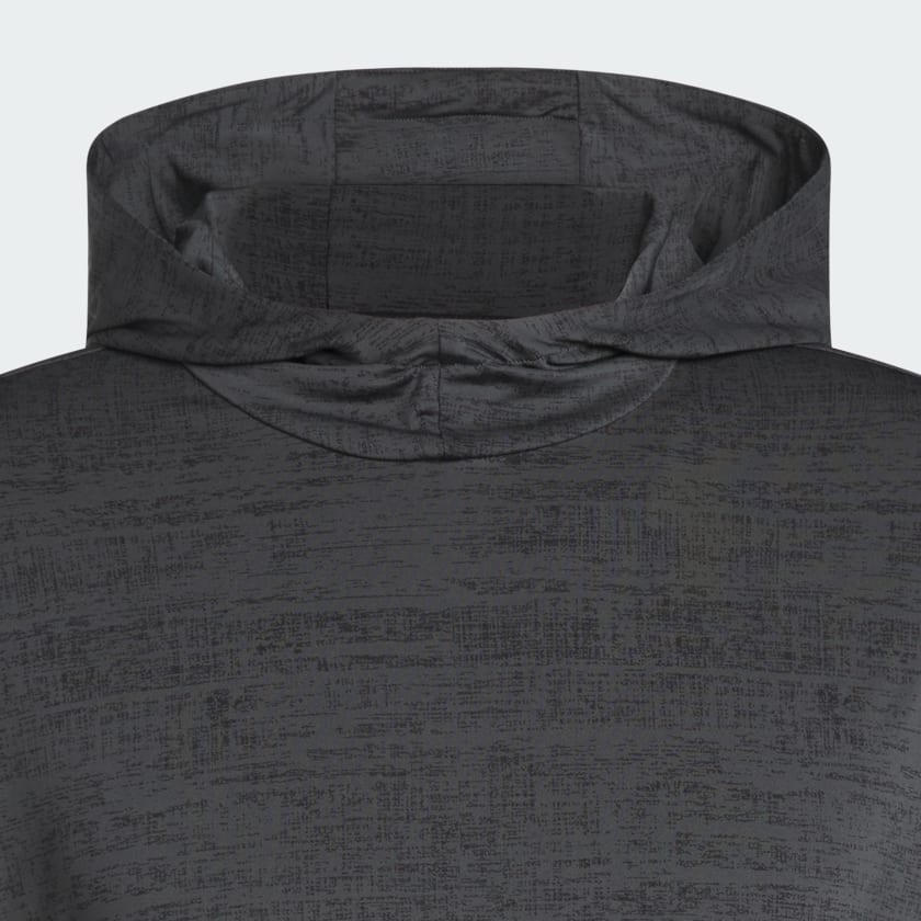 noir Sweat-shirt à capuche léger imprimé Performance