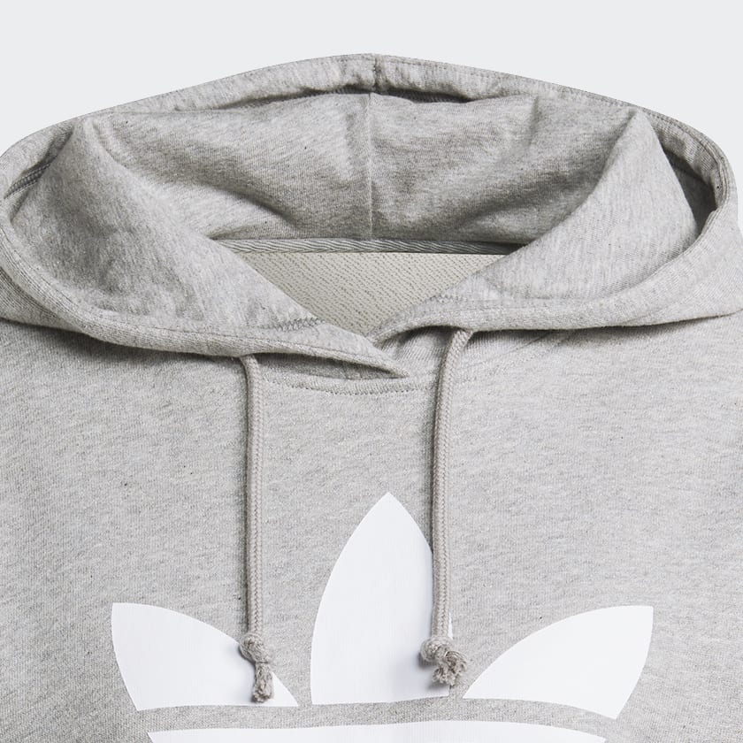 Gris Sweat-shirt à capuche Trefoil