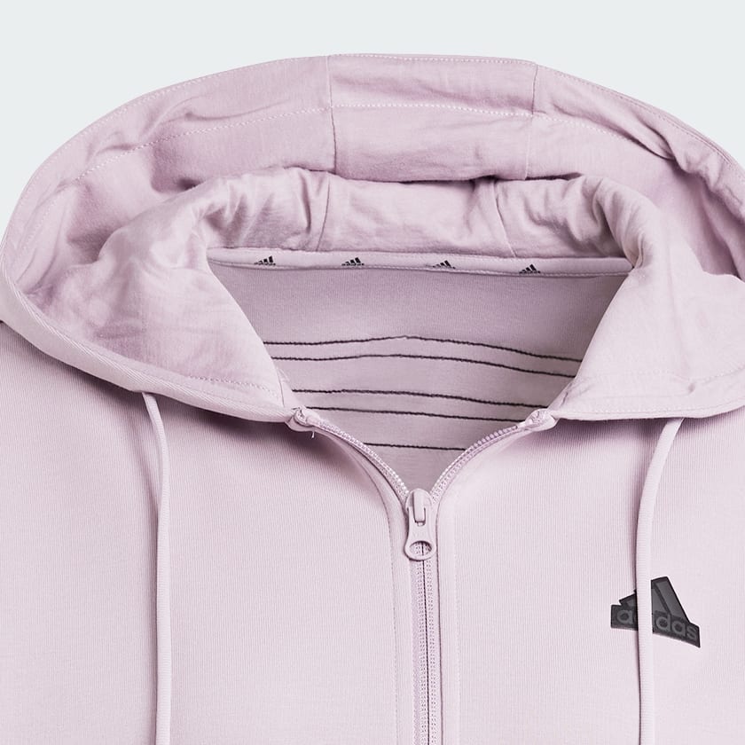 Felpa con cappuccio Future Icons 3-Stripes Full Zip Viola adidas