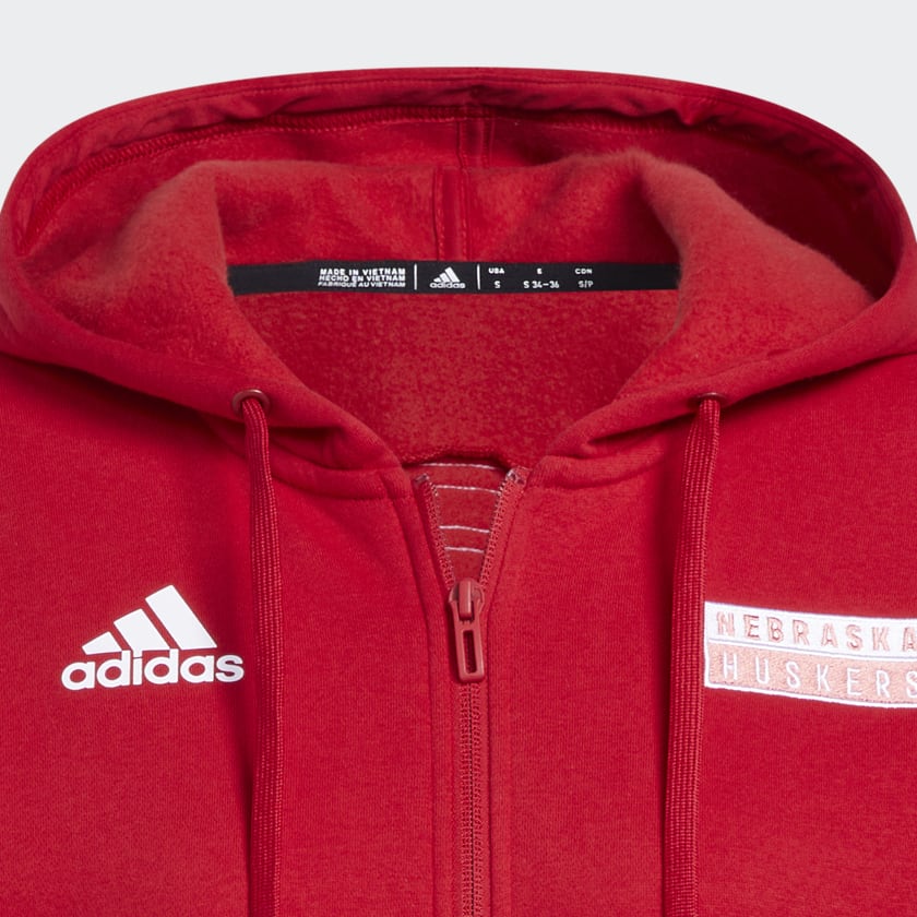 Red adidas hoodie zip up outlet