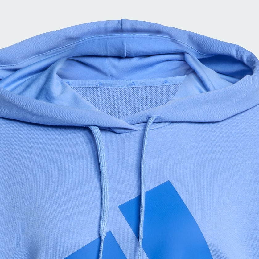 Azul Polera con Capucha Essentials Big Logo Tela French Terry Holgada