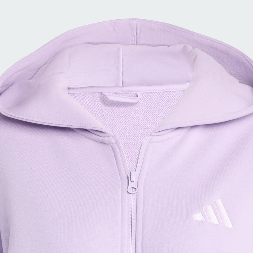 Mau-tim Áo Hoodie Dáng Rộng Vải Thun Da Cá Khóa Kéo Dọc Thân ALL SZN