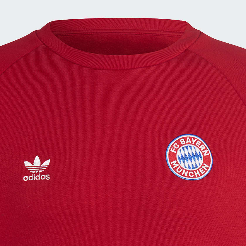 Κόκκινο FC Bayern Essentials Trefoil Crewneck Sweatshirt