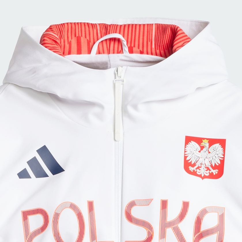 Bialy Bluza dresowa Poland adidas Z.N.E. Podium Full-Zip