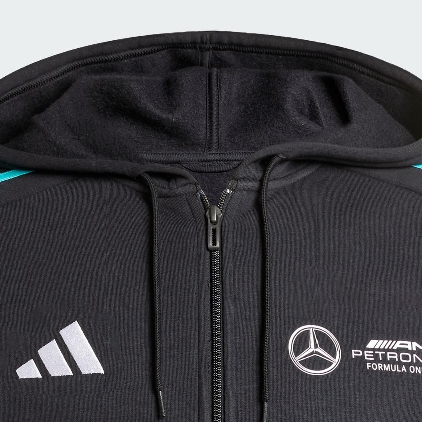 cerná MIKINA MERCEDES - AMG PETRONAS FORMULA ONE TEAM DNA FULL ZIP