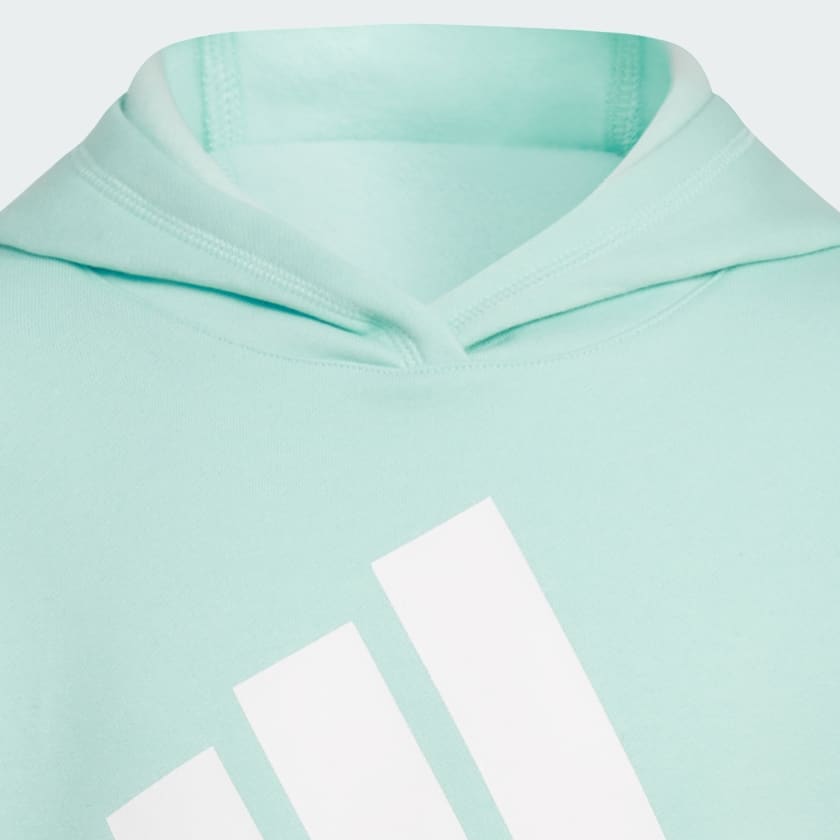 adidas Long Sleeve Essential Sportswear Logo Pullover Hoodie - Turquoise |  Kids\' Training | adidas US | Zip Hoodies