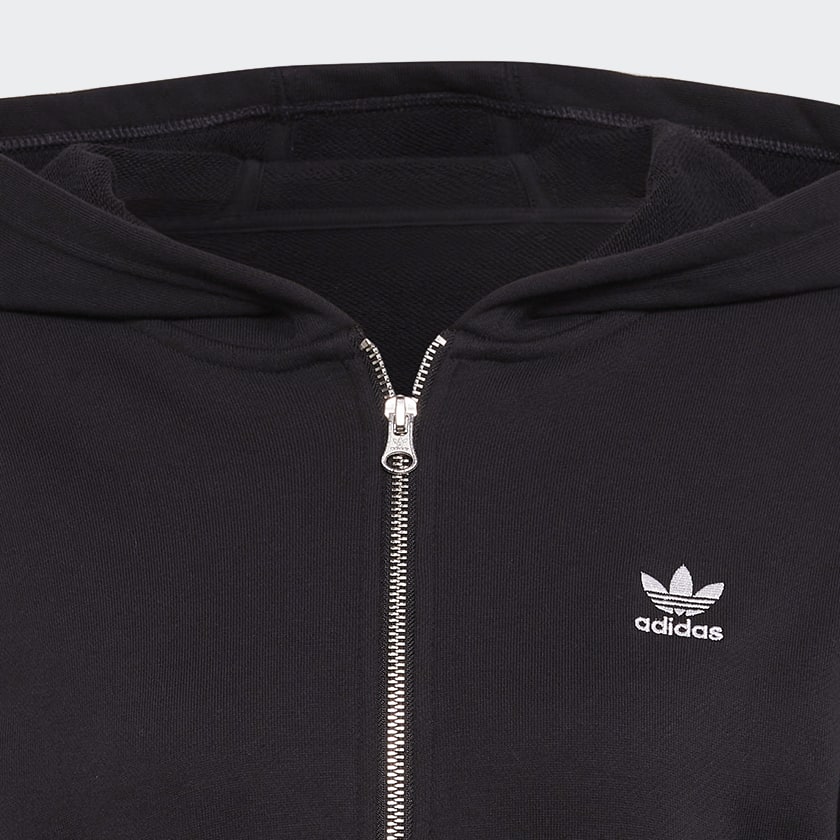 Schwarz adicolor Classics Full-Zip Relaxed Kapuzenjacke