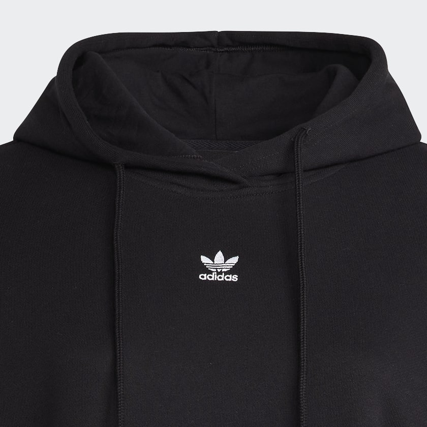 Noir Sweat-shirt à capuche coupe standard Adicolor Essentials (Grandes tailles)