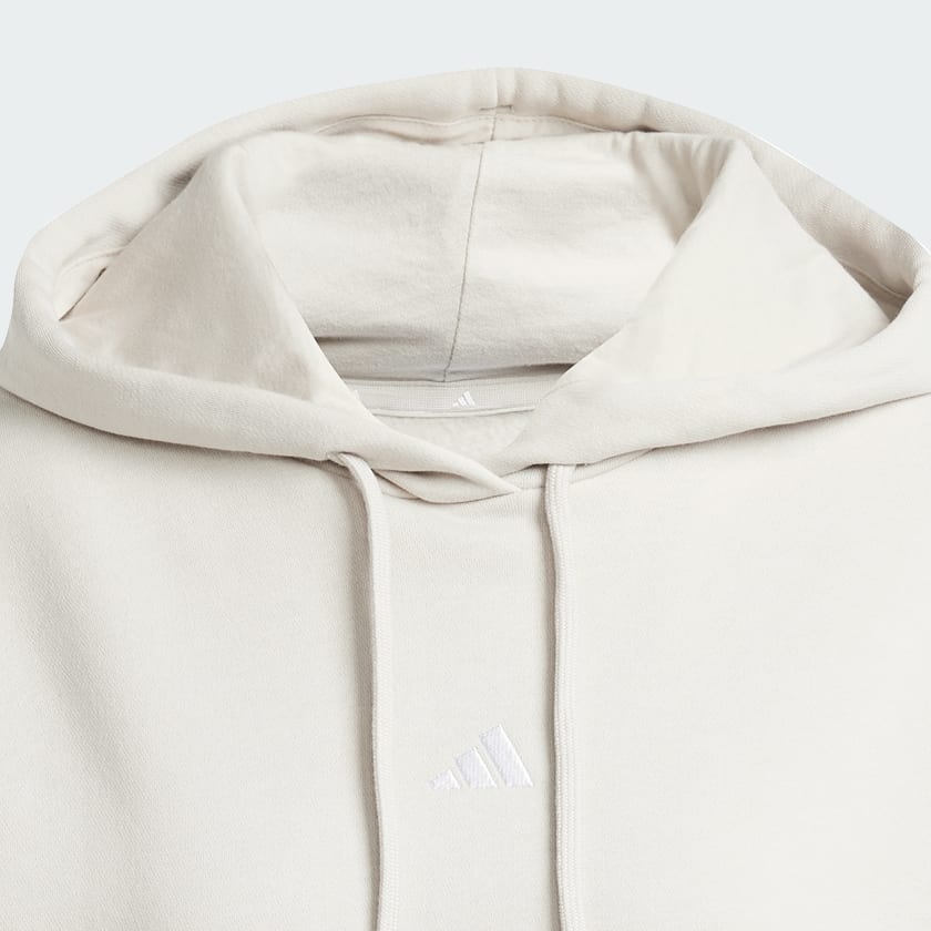 Beige Essentials Small Logo Feel Cozy Hoodie