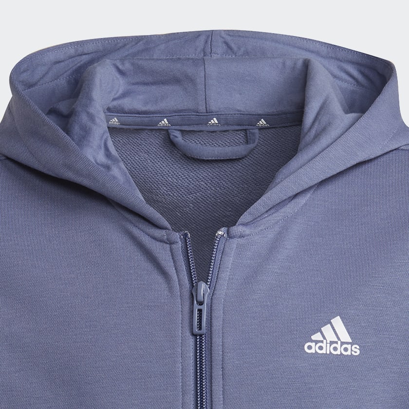 Roxo Blusa Moletom Zíper Capuz adidas Essentials