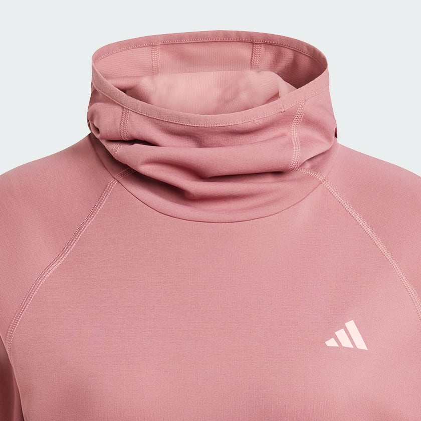 roze Own The Run 3-Stripes Hoodie