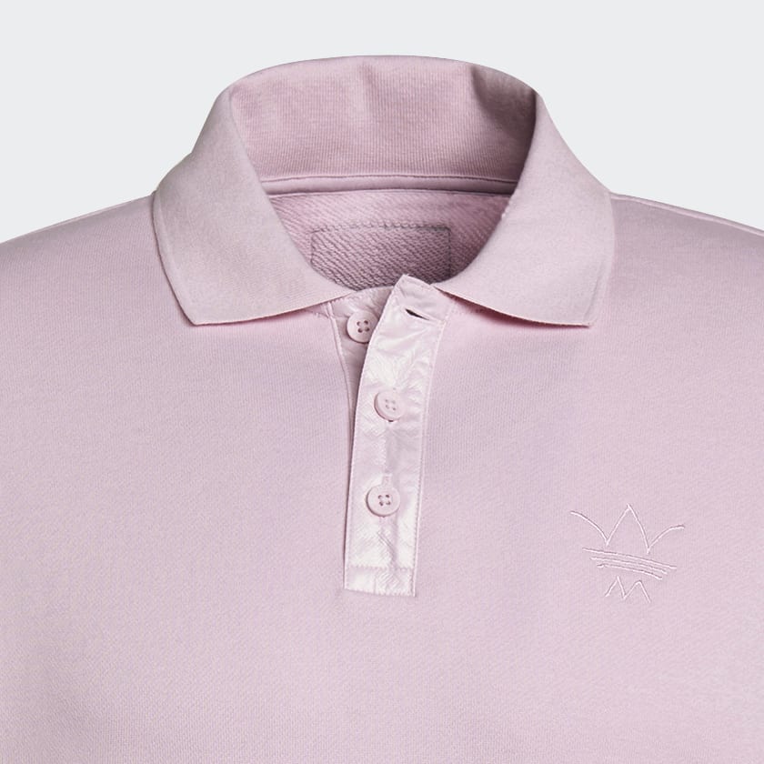 Rosa Sudadera con Cuello Polo R.Y.V.