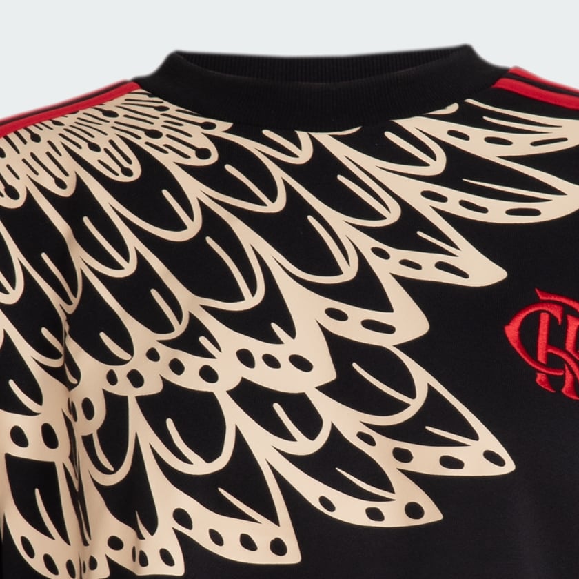 Preto Moletom Flamengo x Farm Rio